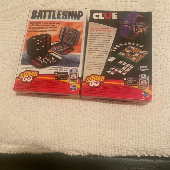 Hasbro Other - Hasbro Battleship and Clue Grab & Go Games - Red and Black
